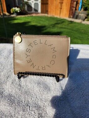 Stella McCartney Gray Perforated Logo Wallet